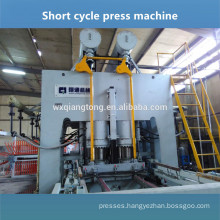 Short cycle melamine laminating hot press machine for wood furniture board